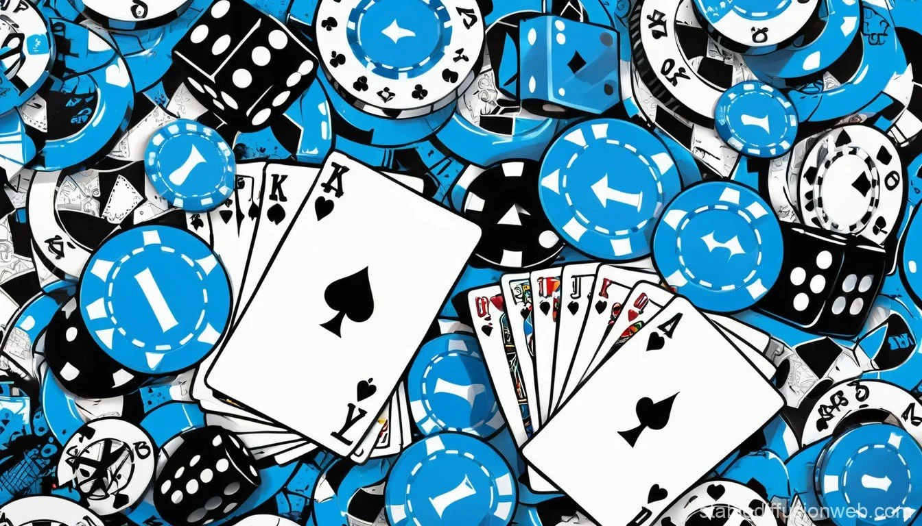Illustratie van tafelspellen met dealer